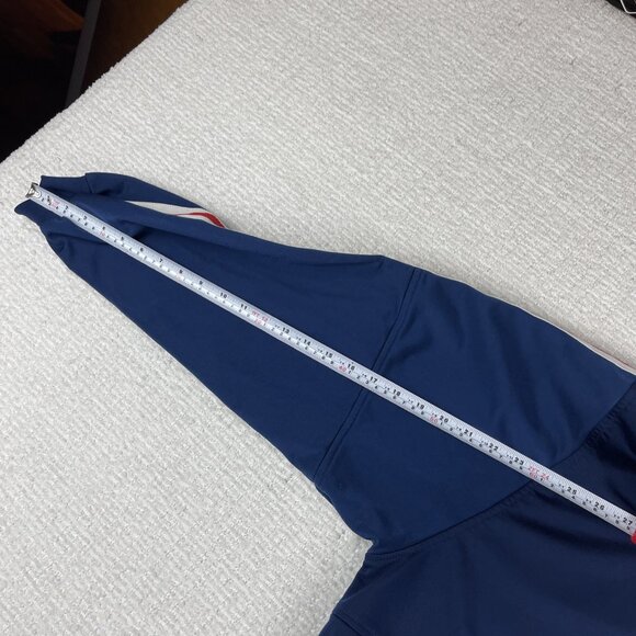 Vintage 90's Y2K Nike Men's Navy Blue/ Red Striped Track Jacket Size Large - Picture 11 of 16